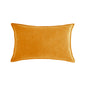Luxe velvet lumbar pillow 19 colors classic flange edge elegant solid color accent insert included 12"x20"