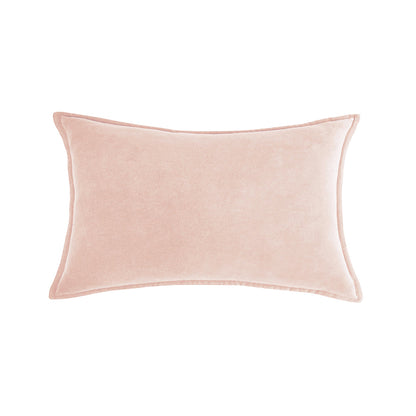 Luxe velvet lumbar pillow 19 colors classic flange edge elegant solid color accent insert included 12"x20"