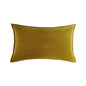 Luxe velvet lumbar pillow 19 colors classic flange edge elegant solid color accent insert included 12"x20"