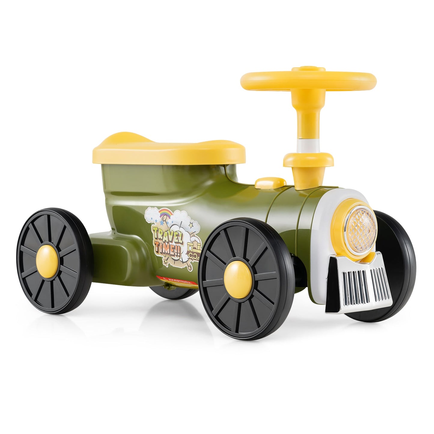 Ride on Toy with Steering Wheel and Train Whistle Sound Button