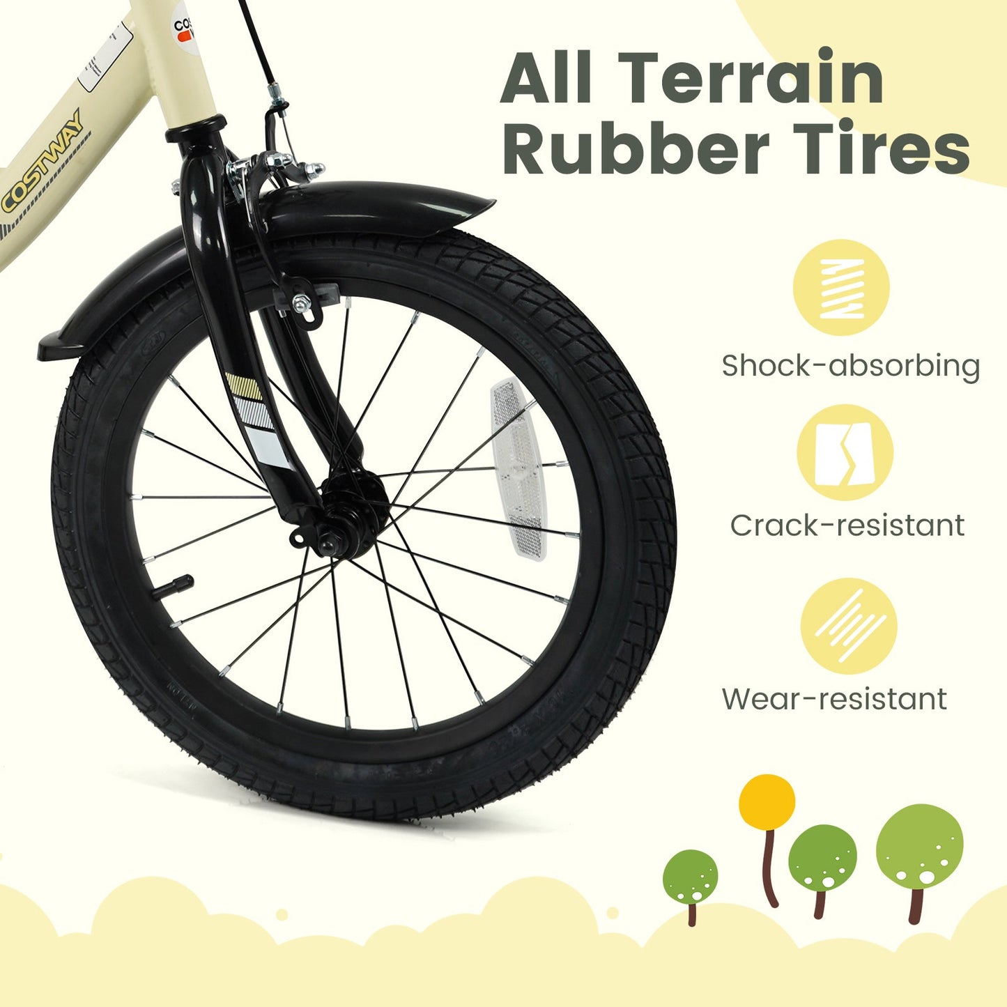 14 Inches Kids Bike Sport Bicycle with Removable Training Wheels