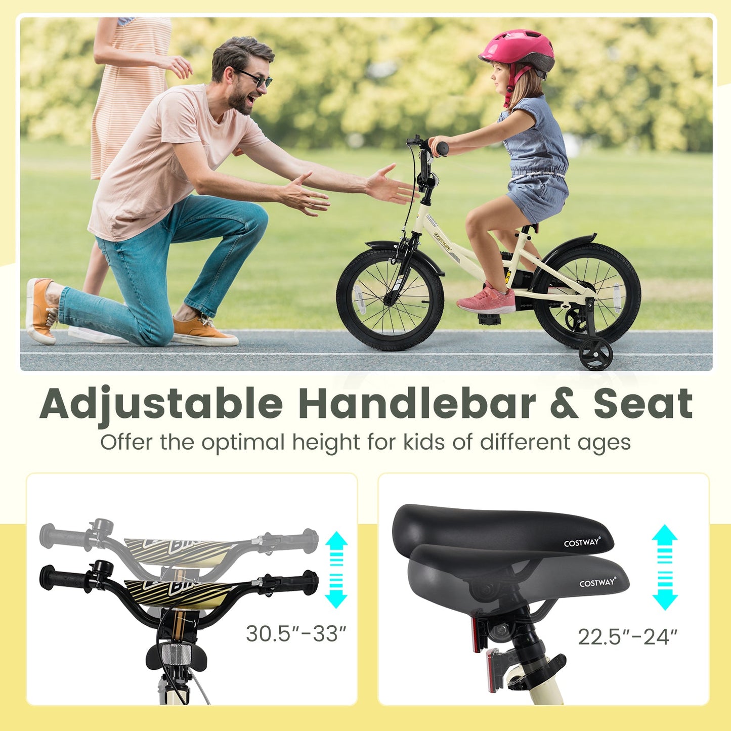 14 Inches Kids Bike Sport Bicycle with Removable Training Wheels