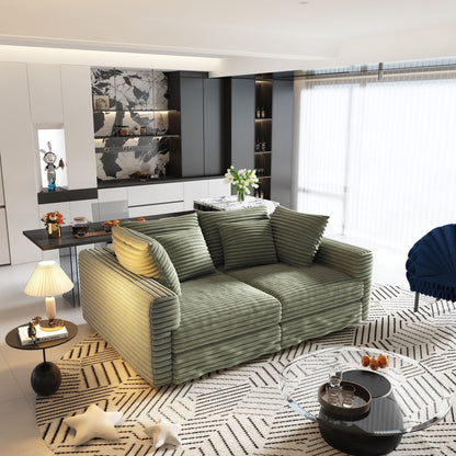 4 Seat Modern Comfy Upholstered Sofa Cloud Couch