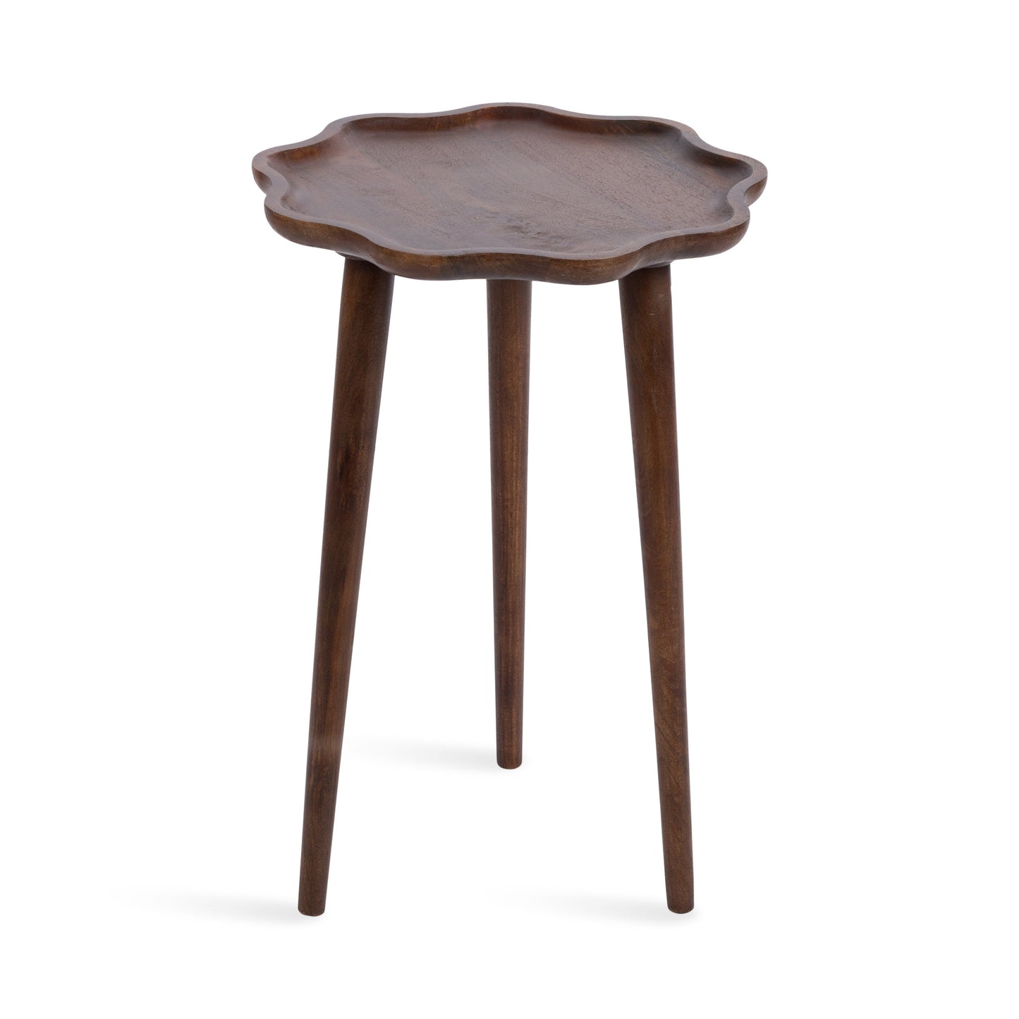 Alezar Scallop Wood Side Table
