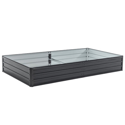 Galvanized Raised Garden Beds Outdoor 8×4×1 ft Planter