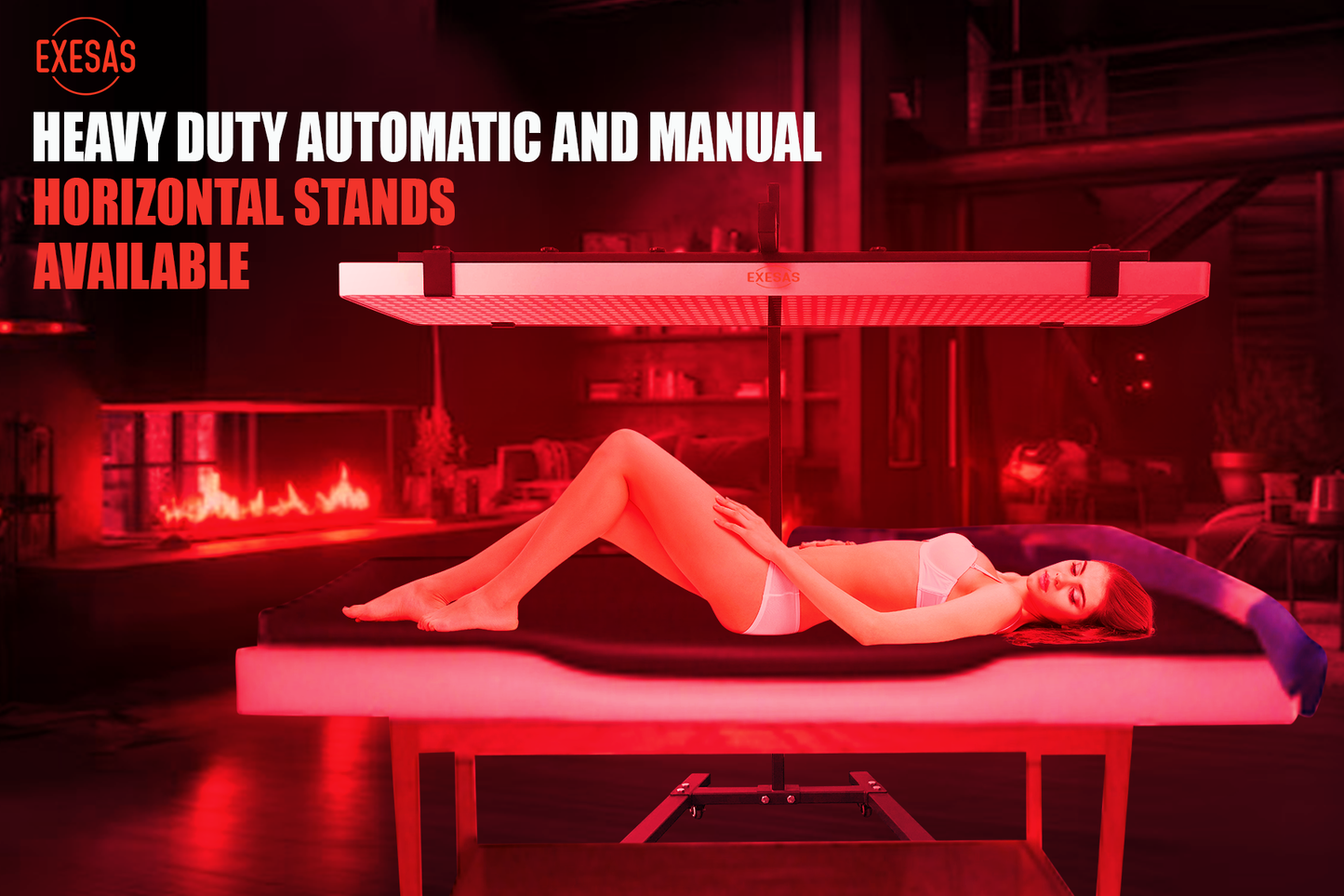 EXESAS 120 LED, 600W Dual-Chip, Red Light Therapy Device for Full Body, 4-Wavelengths Infrared LED Panel for Skin, Weight, Pain, Wellness