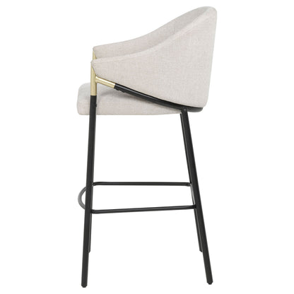 Chadwick Fabric Upholstered Bar Chair Beige (Set of 2)