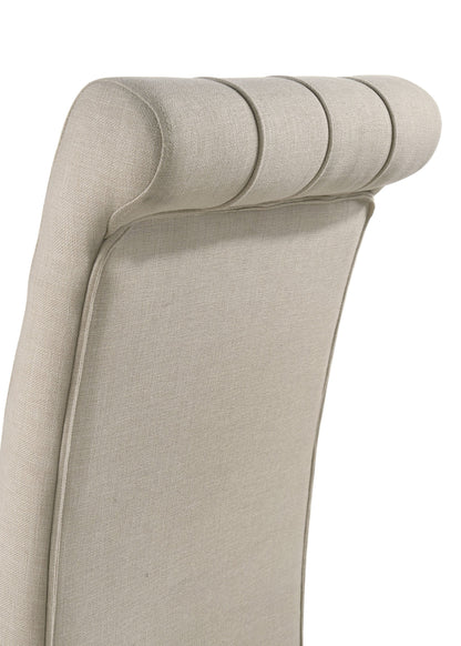 Alana Fabric Upholstered Dining Side Chair Beige (Set of 2)