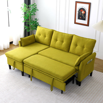 L-Shaped Reversible Chaise Sectional Sofa With Storage