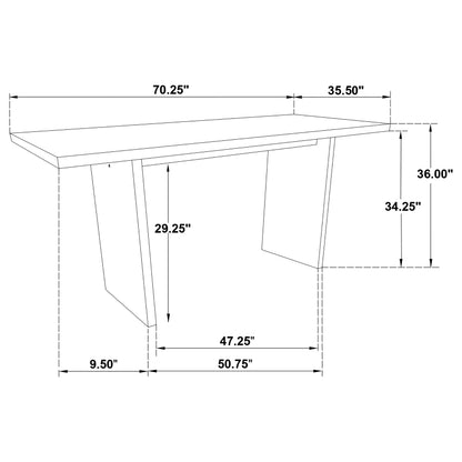 Decker 70-inch Rectangular Wood Counter Height Dining Table Natural Oak