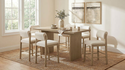 Decker 70-inch Rectangular Wood Counter Height Dining Table Natural Oak