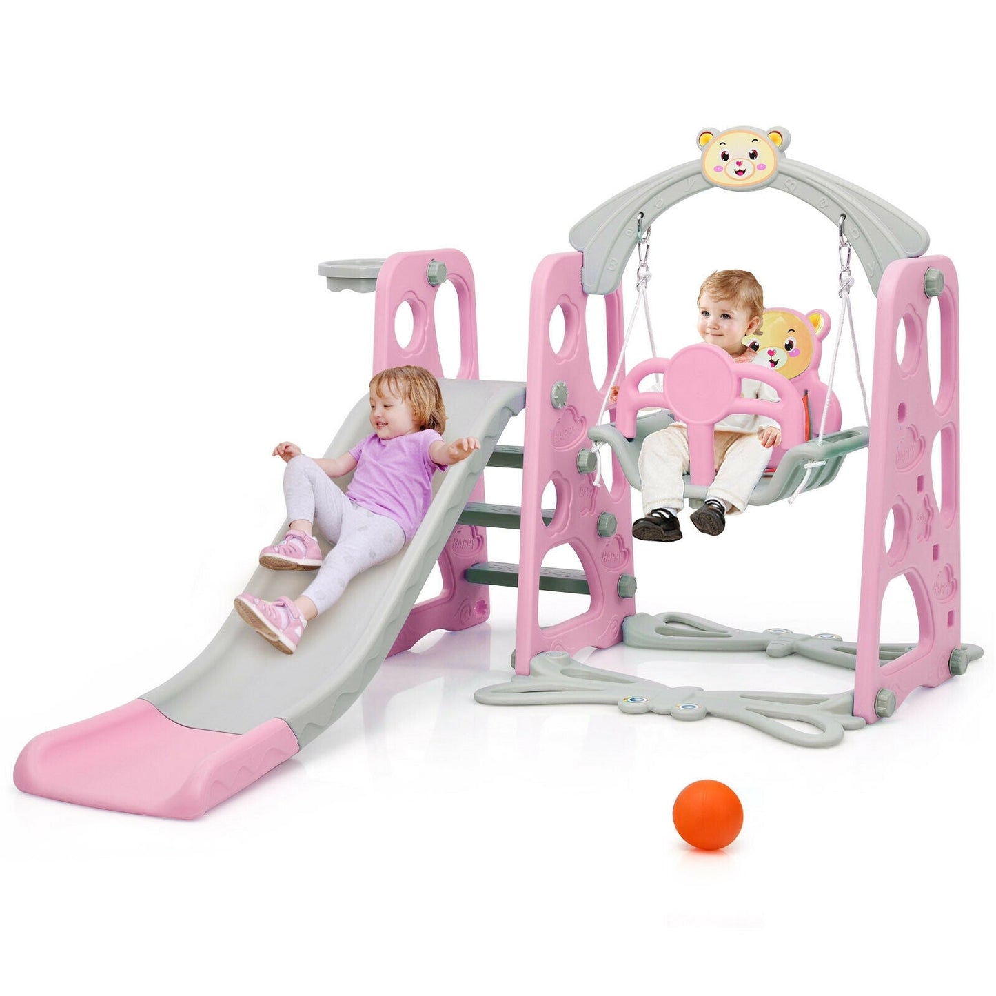 3 in 1 Toddler Climber and Swing Set Slide Playset