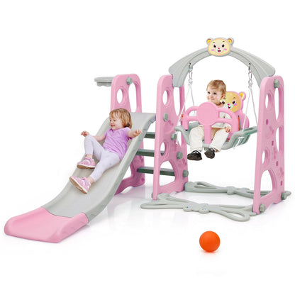 3 in 1 Toddler Climber and Swing Set Slide Playset