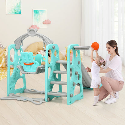 3 in 1 Toddler Climber and Swing Set Slide Playset