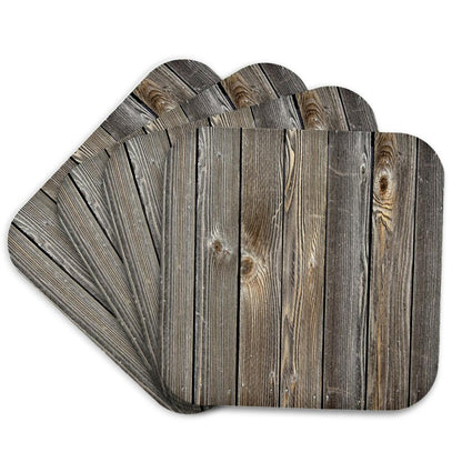 3dRose Florene - Textures III - Print of Old Weathered Wood - Coasters (cst_212647)