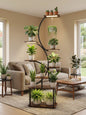 Metal 8-Tier Corner Plant Stand | Indoor Tree-Shape Plant Shelf