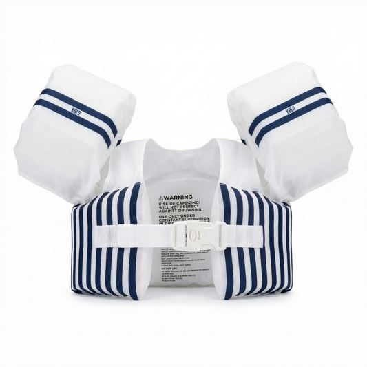 Floating Jackets with Sleeves for Pool or Beach | 1-3 Years | White & Blue