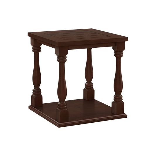 Accent Table, 2 Tier, Square, Traditional - Espresso