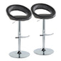 Posh - Contemporary Adjustable Barstool With Swivel With Rounded T Footrest (Set of 2)