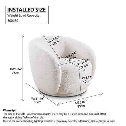 Swivel Accent Upholstered Barrel Chair