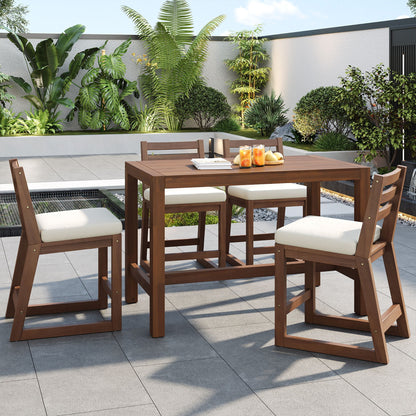 Patio Bar Set With Ergonomic Chairs