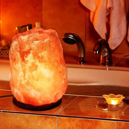 2-Pack: Hemingweigh Hand Carved Natural Crystal Himalayan Salt Lamp