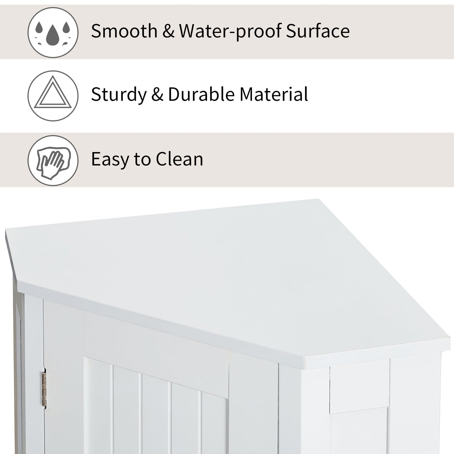 White Bathroom Cabinet Triangle Corner Storage Cabinet