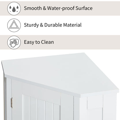 White Bathroom Cabinet Triangle Corner Storage Cabinet