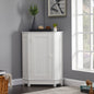 White Bathroom Cabinet Triangle Corner Storage Cabinet