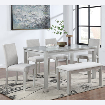 6 Piece Wooden Dining Table Set
