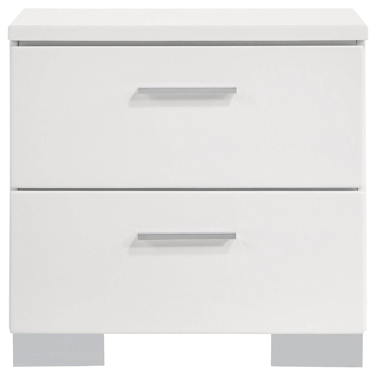 Felicity 4-piece Eastern King Bedroom Set White High Gloss