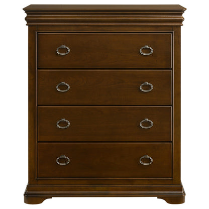 Garland 4-drawer Bedroom Chest of Drawers Brown Cherry