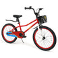 20 Inch Kids Bike Adjustable with Kickstand and Storage Basket for Aged 8+ Years