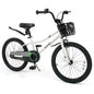 20 Inch Kids Bike Adjustable with Kickstand and Storage Basket for Aged 8+ Years