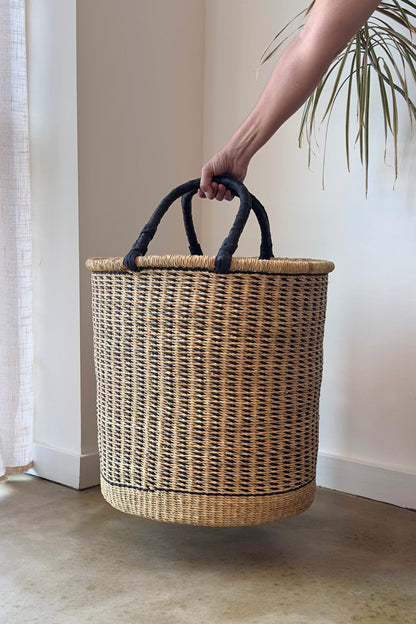 Hold Everything Hamper - Vertical Black Stripes