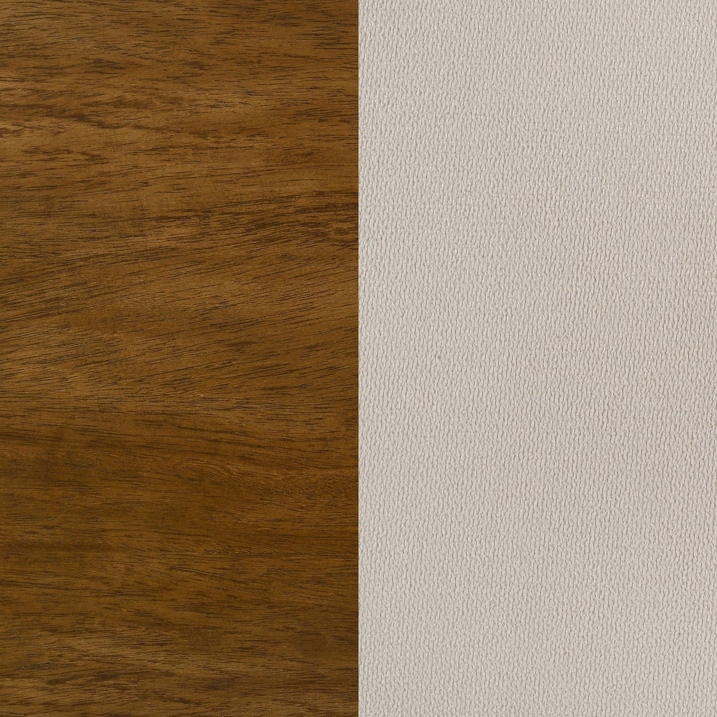 Adderley Queen Wood Panel Bed Cream and Warm Brown