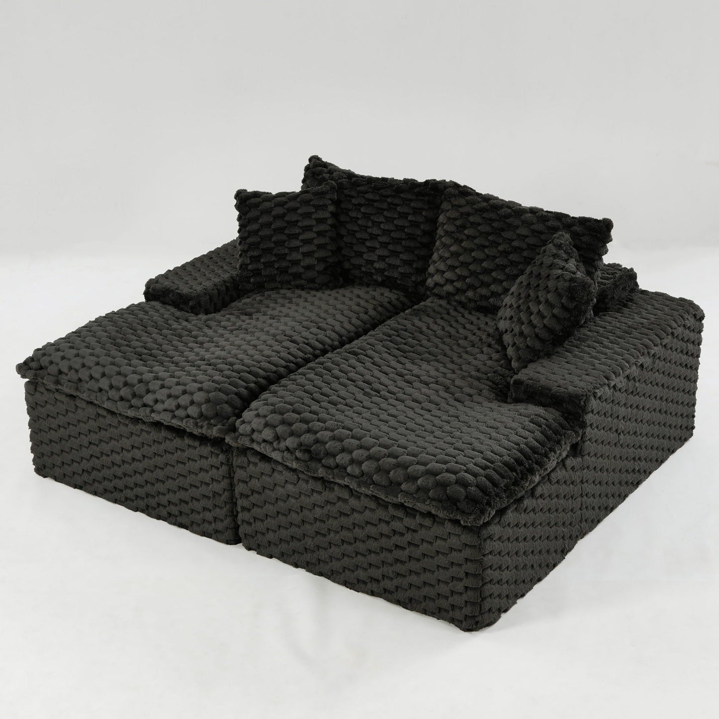 Double Chaise Lounge With Full Compressed Sponge