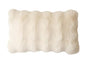 Fennco Styles Luxury Faux Fur Decorative Filled Throw Pillow 18" W x 18" L – Ivory Plush Fluffy Cushion for Couch, Bedroom, Living Room and Office Décor