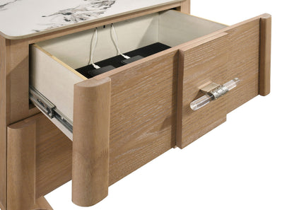 Leanne 4-piece Queen Bedroom Set Light Oak