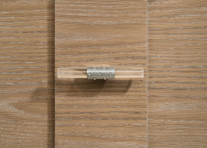 Leanne 2-drawer Sinter Stone Top Nightstand Light Oak