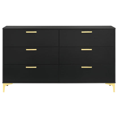 Kendall 6-drawer Dresser Black