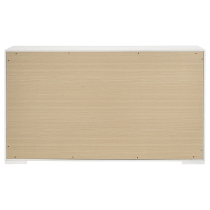 Ives 6-drawer Dresser Cabinet White High Gloss