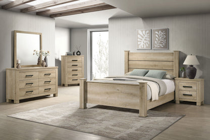 Oakglen 55-inch Queen Panel Bed Weathered Oak