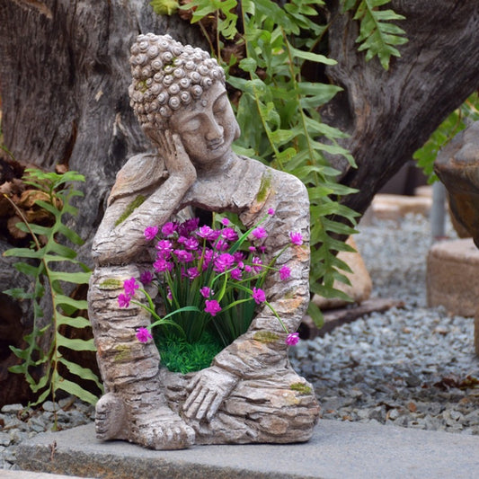 Resin Zen Buddha Garden Statue – Indoor & Outdoor Asian Home Decor