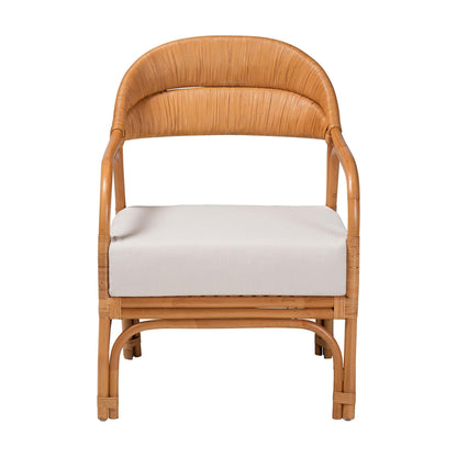 Honey Rattan Accent Chair