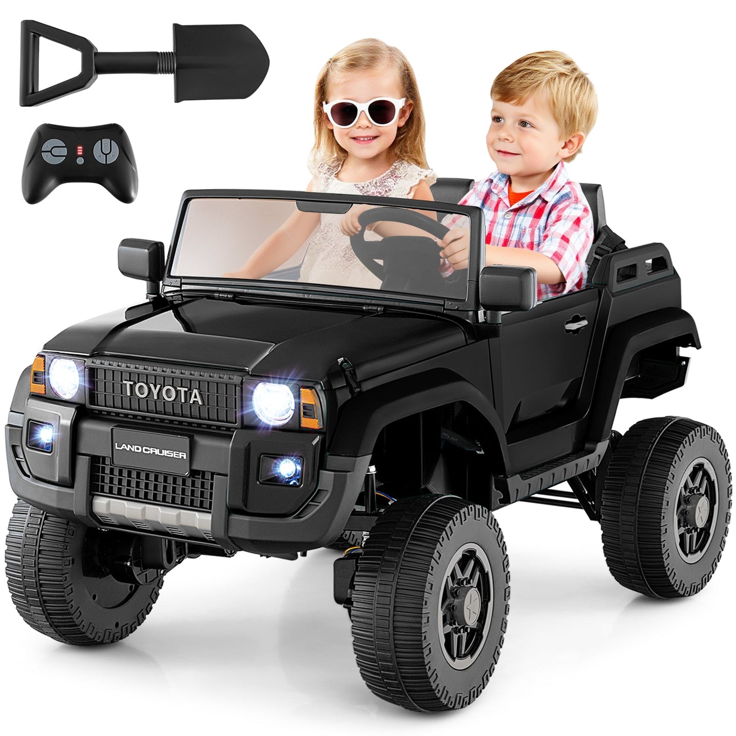 24V 2 Seater Ride on Car 4WD/2WD Switchable for Kids with Remote for Ages 3+