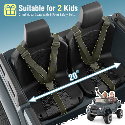 24V 2 Seater Ride on Car 4WD/2WD Switchable for Kids with Remote for Ages 3+