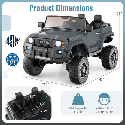 24V 2 Seater Ride on Car 4WD/2WD Switchable for Kids with Remote for Ages 3+