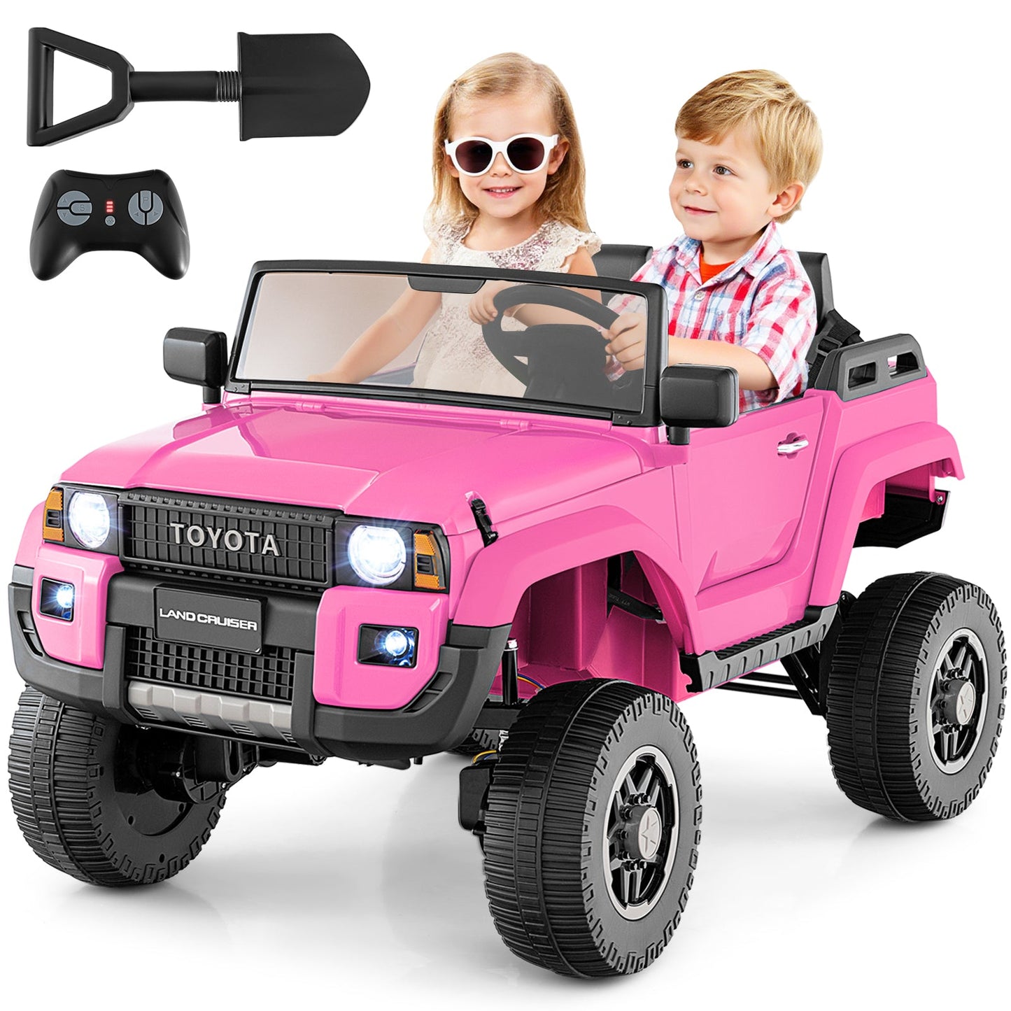 24V 2 Seater Ride on Car 4WD/2WD Switchable for Kids with Remote for Ages 3+