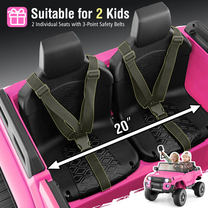 24V 2 Seater Ride on Car 4WD/2WD Switchable for Kids with Remote for Ages 3+